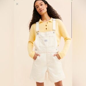 Levi's Women's Cream Denim Overalls